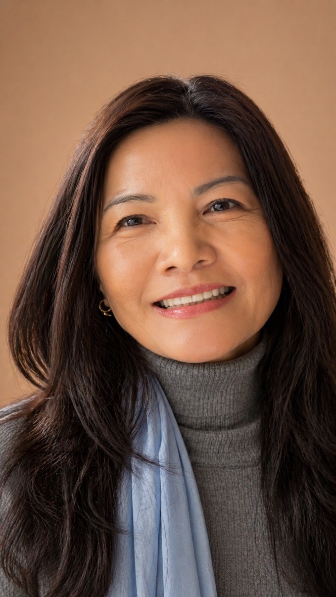 Portrait of a smiling patient after a professional hygiene cleaning.
